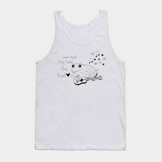 Ukulele Frog Tank Top by Natalie Gilbert